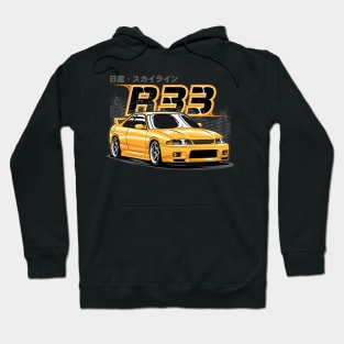 Yellow Skyline GTR R33 Hoodie